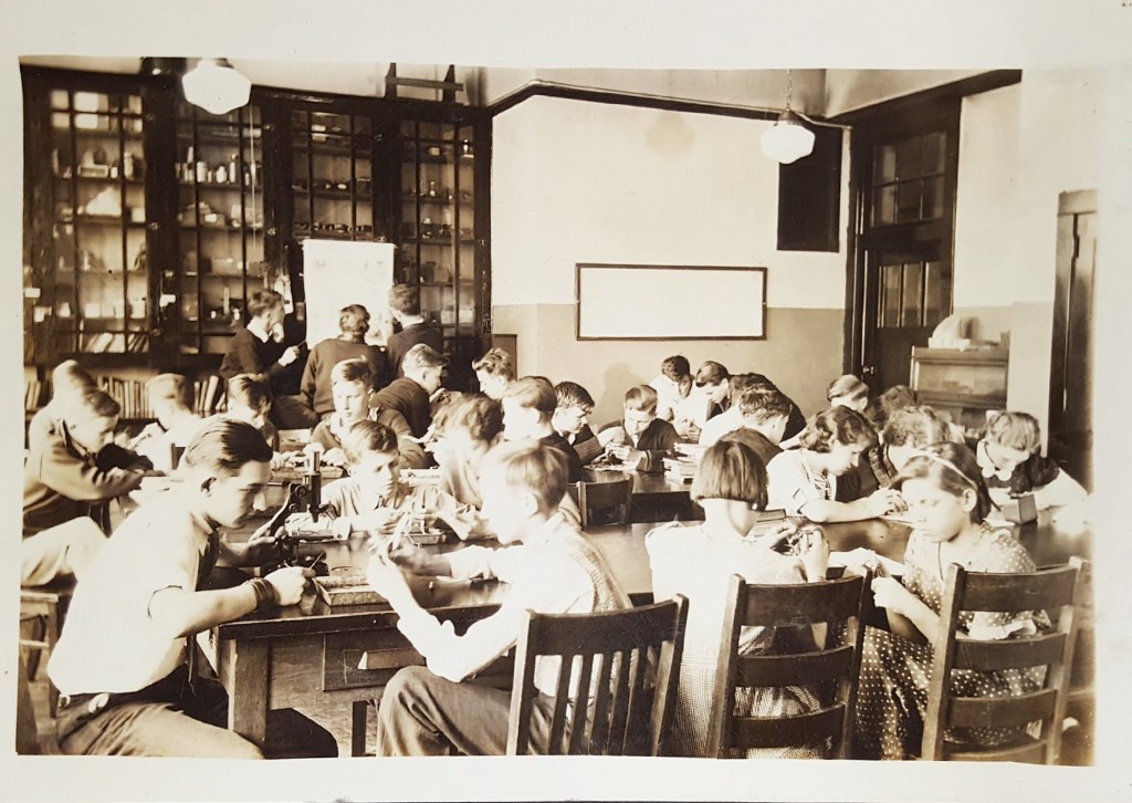 Students in Class at Fairport Harbor High School 1935